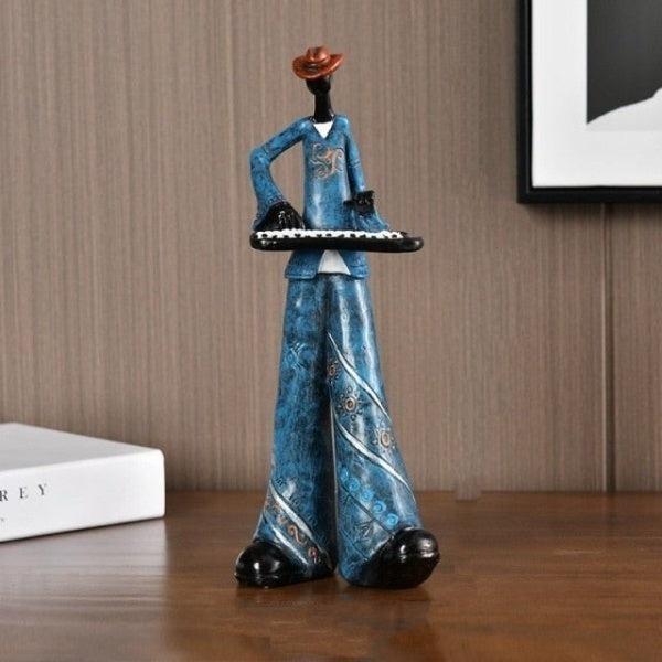 Royelux Abstract Jazz Musician Figurine - Decorative Bass Player Sculpture for Home Decor-Royale Basic