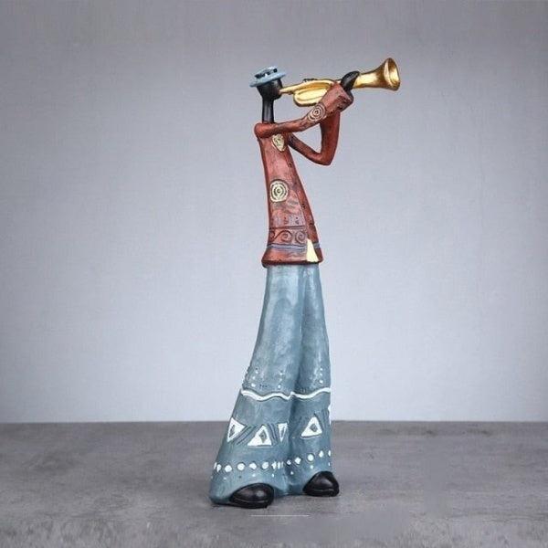 Royelux Abstract Jazz Musician Figurine - Decorative Bass Player Sculpture for Home Decor-Royale Basic