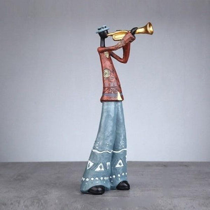 Royelux Abstract Jazz Musician Figurine - Decorative Bass Player Sculpture for Home Decor-Royale Basic
