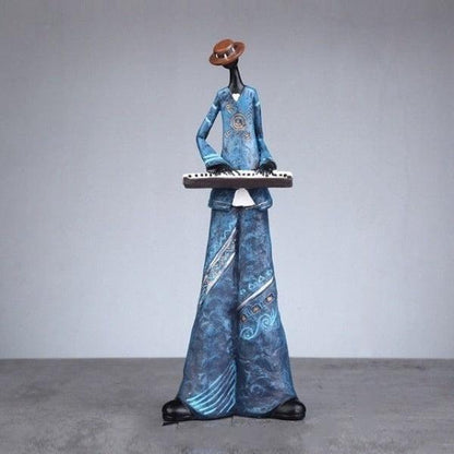Royelux Abstract Jazz Musician Figurine - Decorative Bass Player Sculpture for Home Decor-Royale Basic