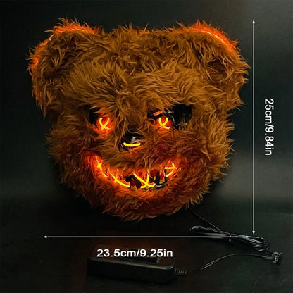 NEW LED  Light Halloween Cosplay Face Mask Party Show Stage Make-up Horror Bloody Rabbit Bear Mask Cartoon Carnival  Head Cover 6