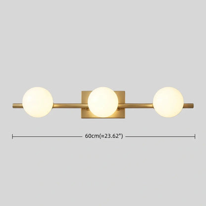 RoyaleGlow Modern Brass Vanity Light,  Multi Head Bathroom Wall Sconce