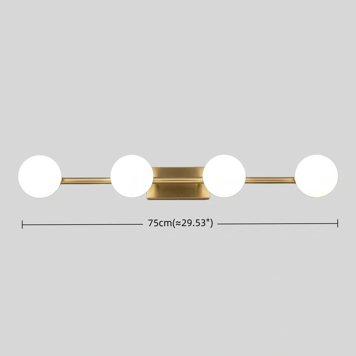 RoyaleGlow Modern Brass Vanity Light,  Multi Head Bathroom Wall Sconce