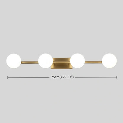 RoyaleGlow Modern Brass Vanity Light,  Multi Head Bathroom Wall Sconce