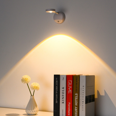 Motion Spotlight - Wireless 360° Rotating LED with Motion Sensor - White / Touch Control