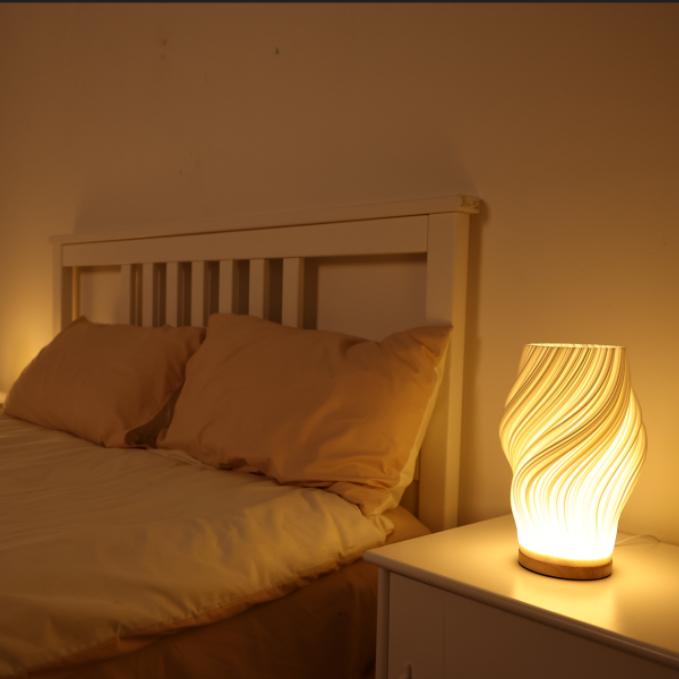 Lumora Serene Wavecrest Lamp - Modern Dimmable Wave-Shaped LED Light for Elegant Home Decor