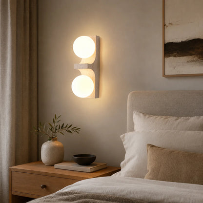Narevona Travertine Globe Wall Lamp 6