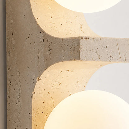 Narevona Travertine Globe Wall Lamp 8