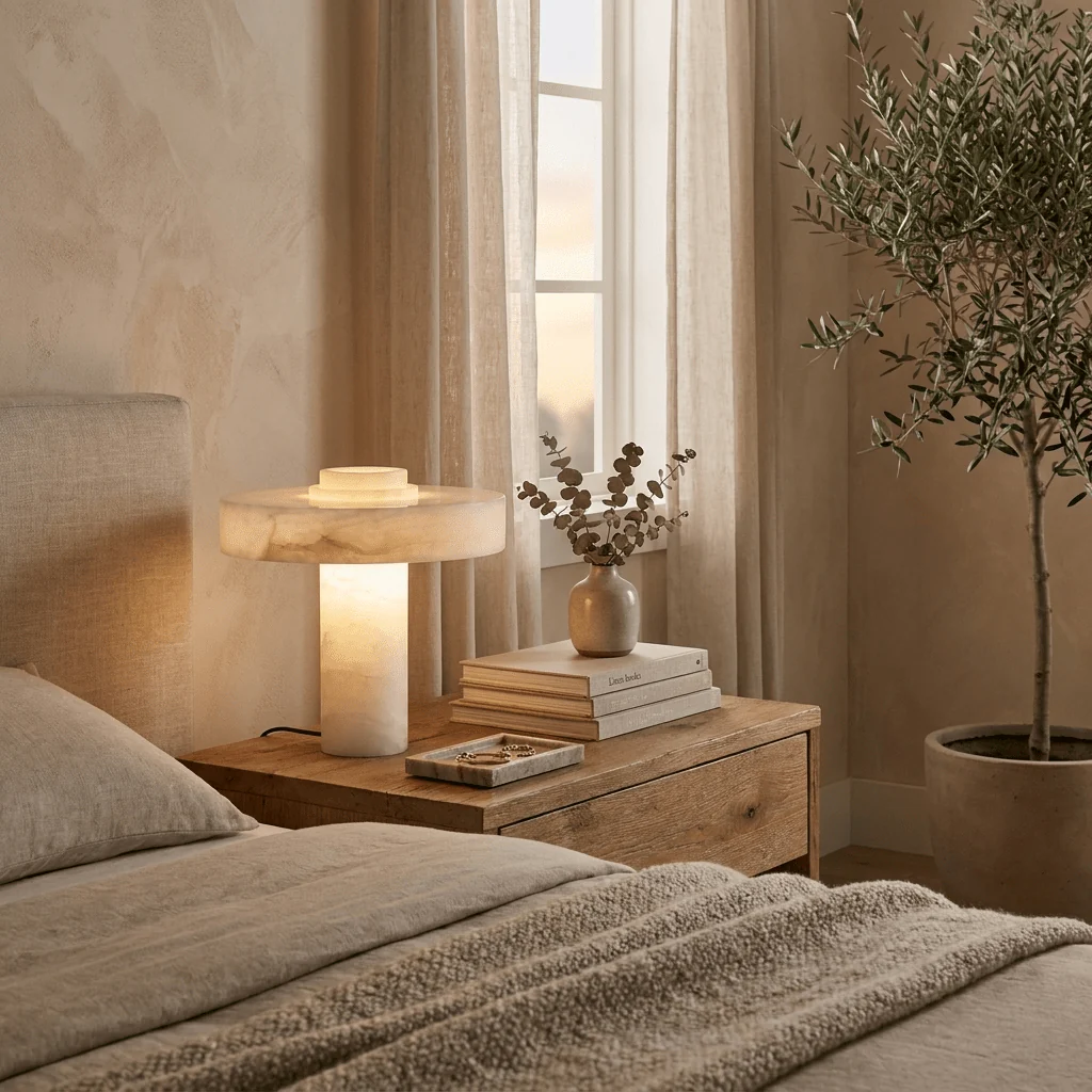 Natural Alabaster E26 Table Lamp 4