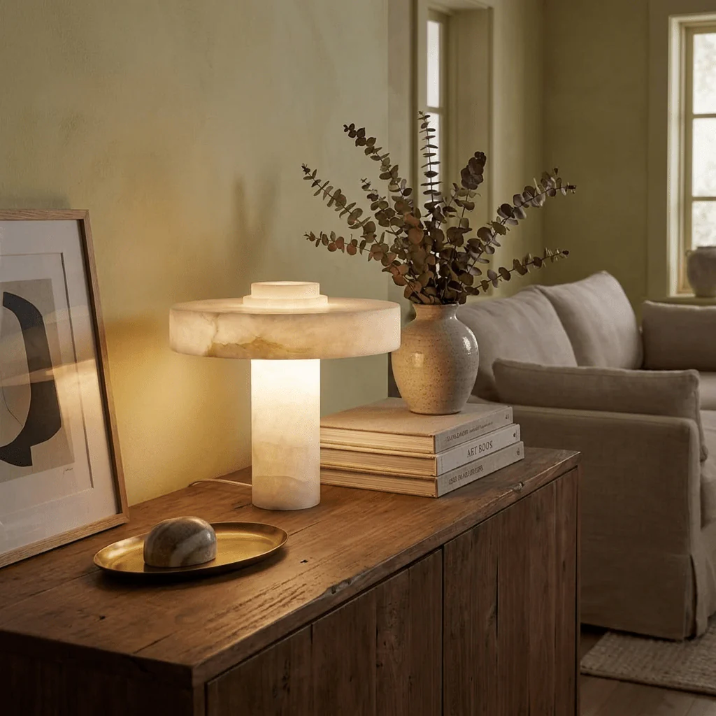 Natural Alabaster E26 Table Lamp 5