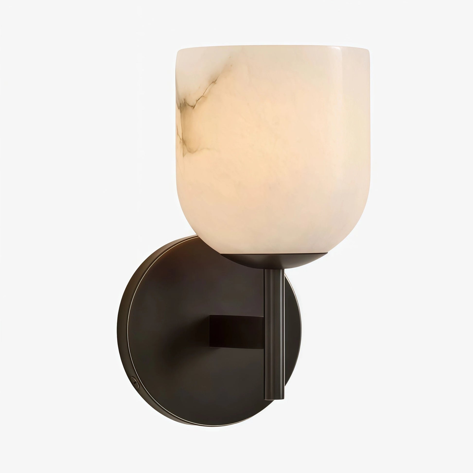 Natural Alabaster Metal Wall Sconce 4