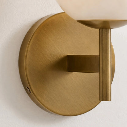 Natural Alabaster Metal Wall Sconce 7