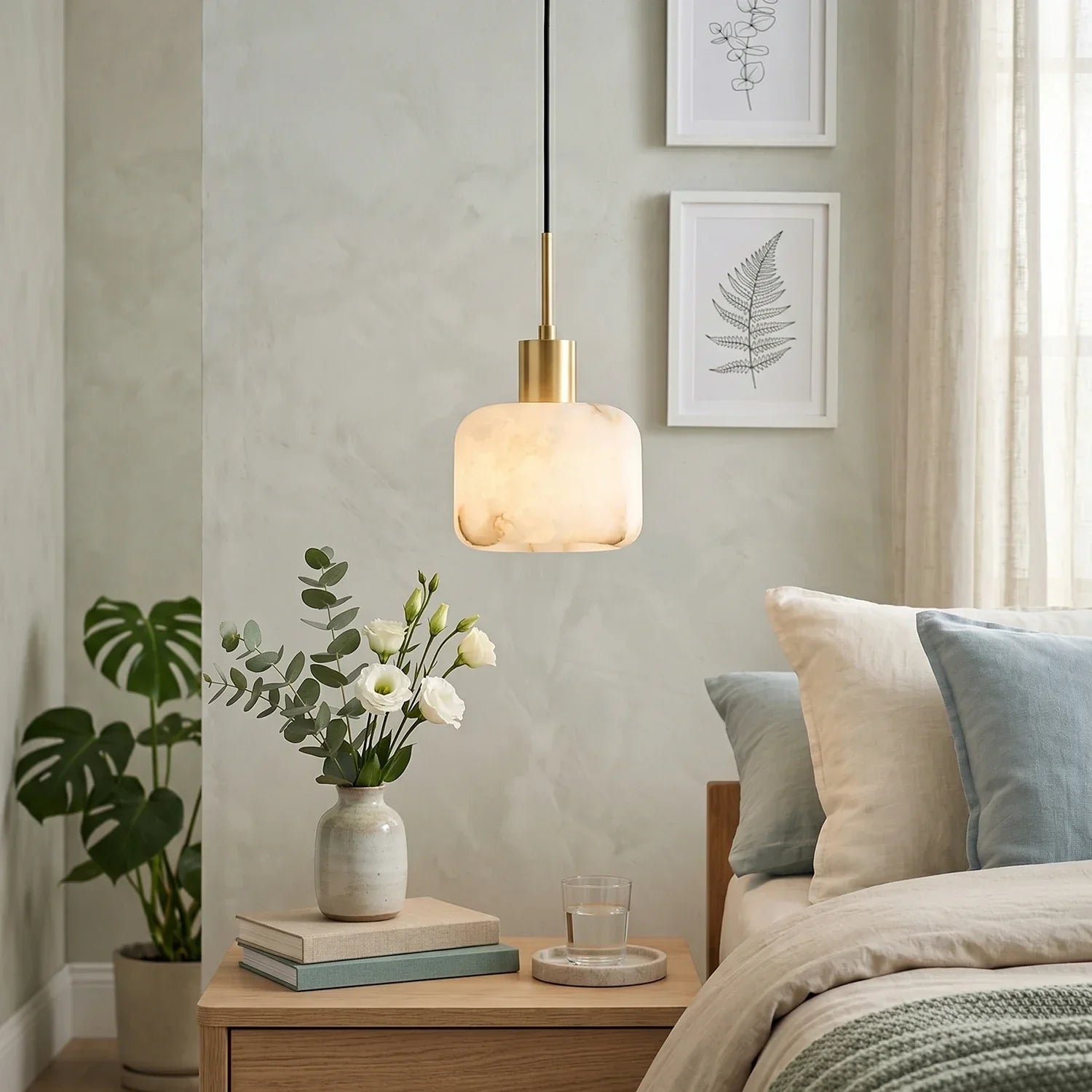 Natural Alabaster Small Pendant Light 0