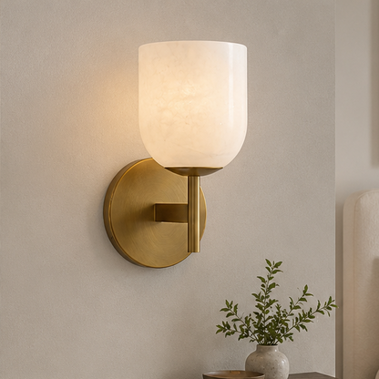 Natural Alabaster Wall Sconce 