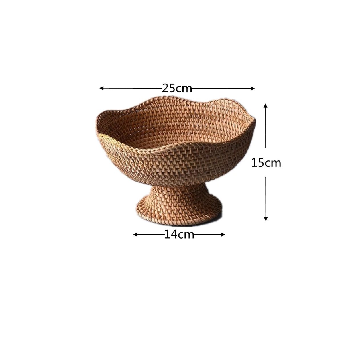 Natural Handwoven Rattan Fruit Basket Bowls 7