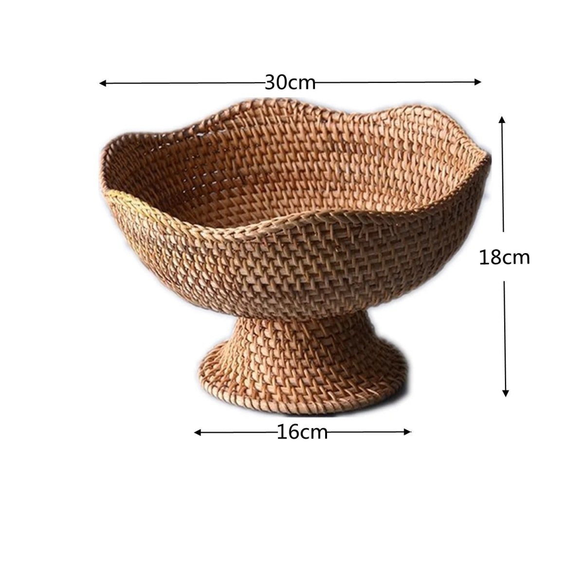 Natural Handwoven Rattan Fruit Basket Bowls 8