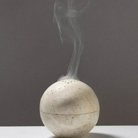 Natural Marble Incense Burner for Elegant Aromatic Ambience 0