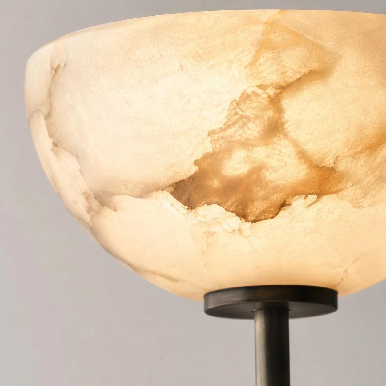 LuxRoyale Natural Marble & Solid Brass Wall Sconce - Elegant Modern Wall Light-Royale Basic