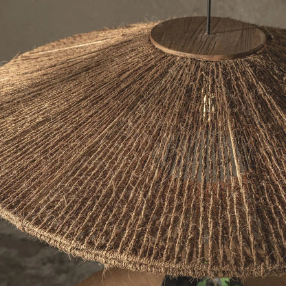 Natural Woven Disc Pendant Light 5
