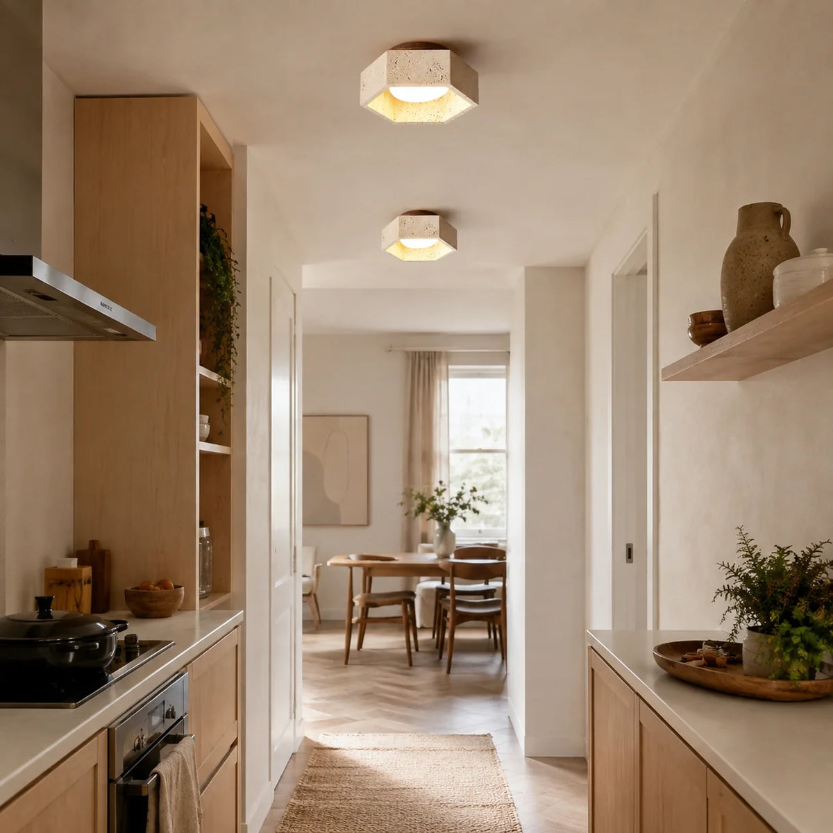 Navorune Travertine Ceiling Lamp 6