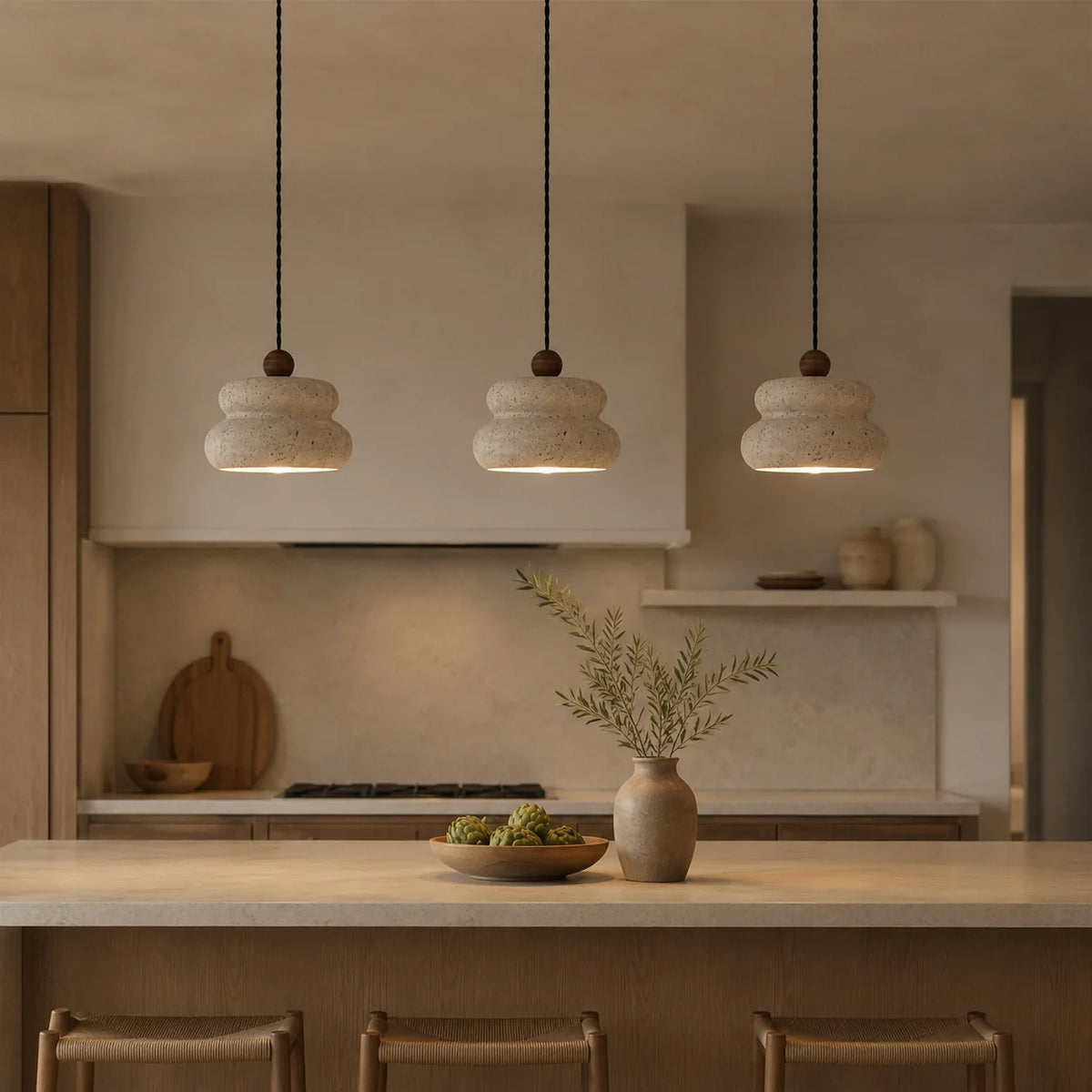 Nerivaro Three Headed Long Chandeliers 3