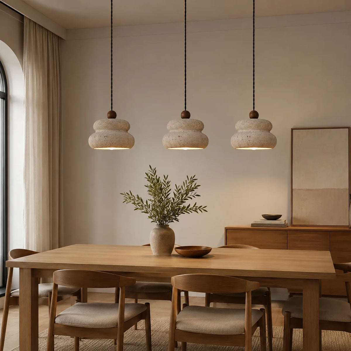 Nerivaro Three Headed Long Chandeliers 5