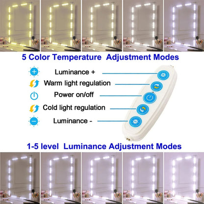 Vanity Mirror Lights - Dimmable LED Makeup Lights with 5 Colors, USB Powered - Default Title