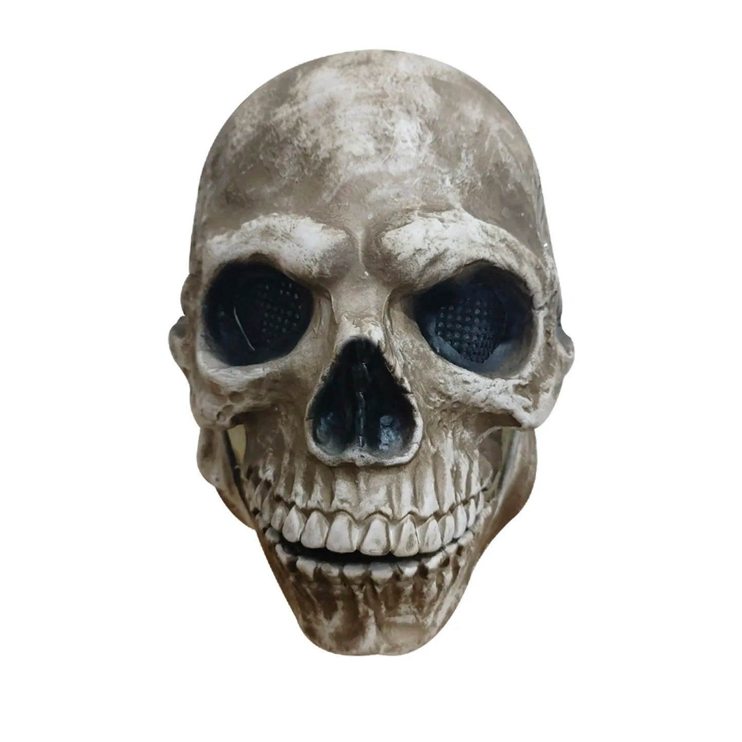 New Full Head Skull Mask With Movable Jaw Headgear Glowing Eyes Horror Mask Halloween Party Cosplay Costume Props 2