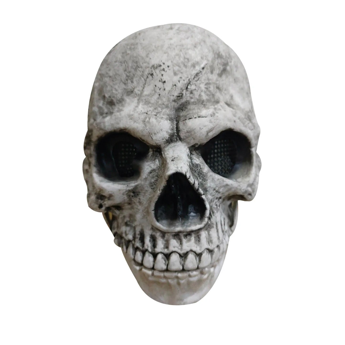 New Full Head Skull Mask With Movable Jaw Headgear Glowing Eyes Horror Mask Halloween Party Cosplay Costume Props 6
