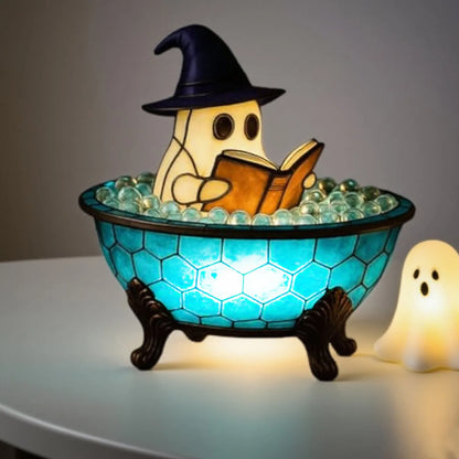 New Halloween Ghost Bubble Bath Led Small Book Light Cute Ghost Night Light Bathroom Bathtub Decoration Color Changing Mood 1