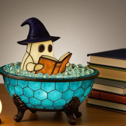 New Halloween Ghost Bubble Bath Led Small Book Light Cute Ghost Night Light Bathroom Bathtub Decoration Color Changing Mood 2