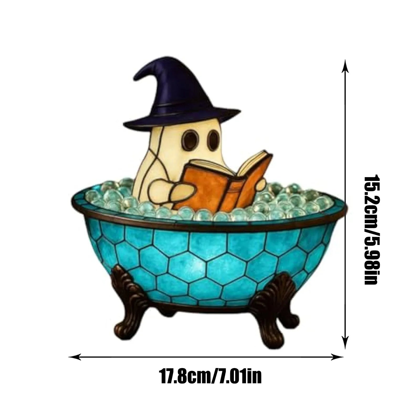 New Halloween Ghost Bubble Bath Led Small Book Light Cute Ghost Night Light Bathroom Bathtub Decoration Color Changing Mood 5