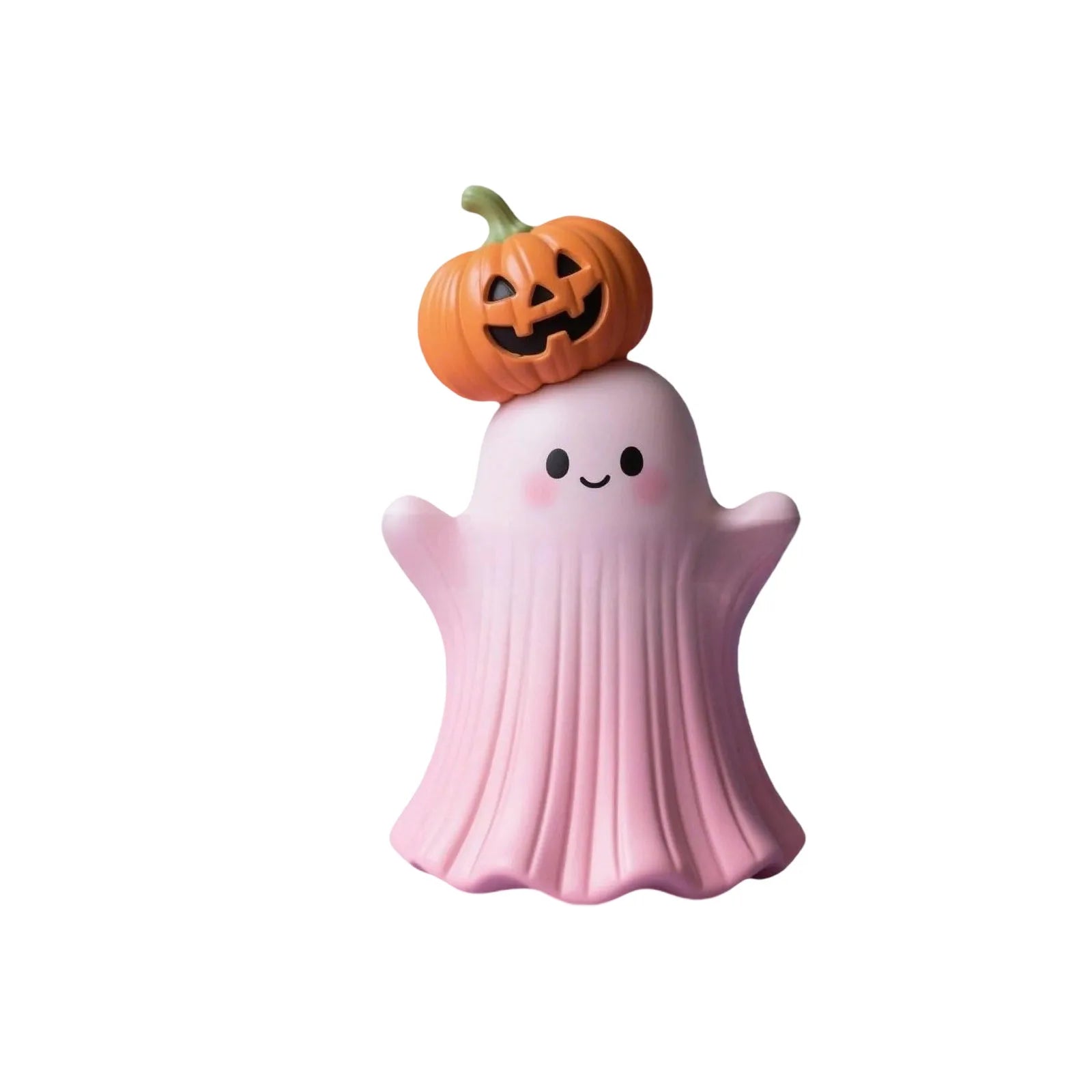 New Halloween Pink Pumpkin Ghost Resin Craft Ornament Cute Three-dimensional Decoration Cute Eye-catching 3