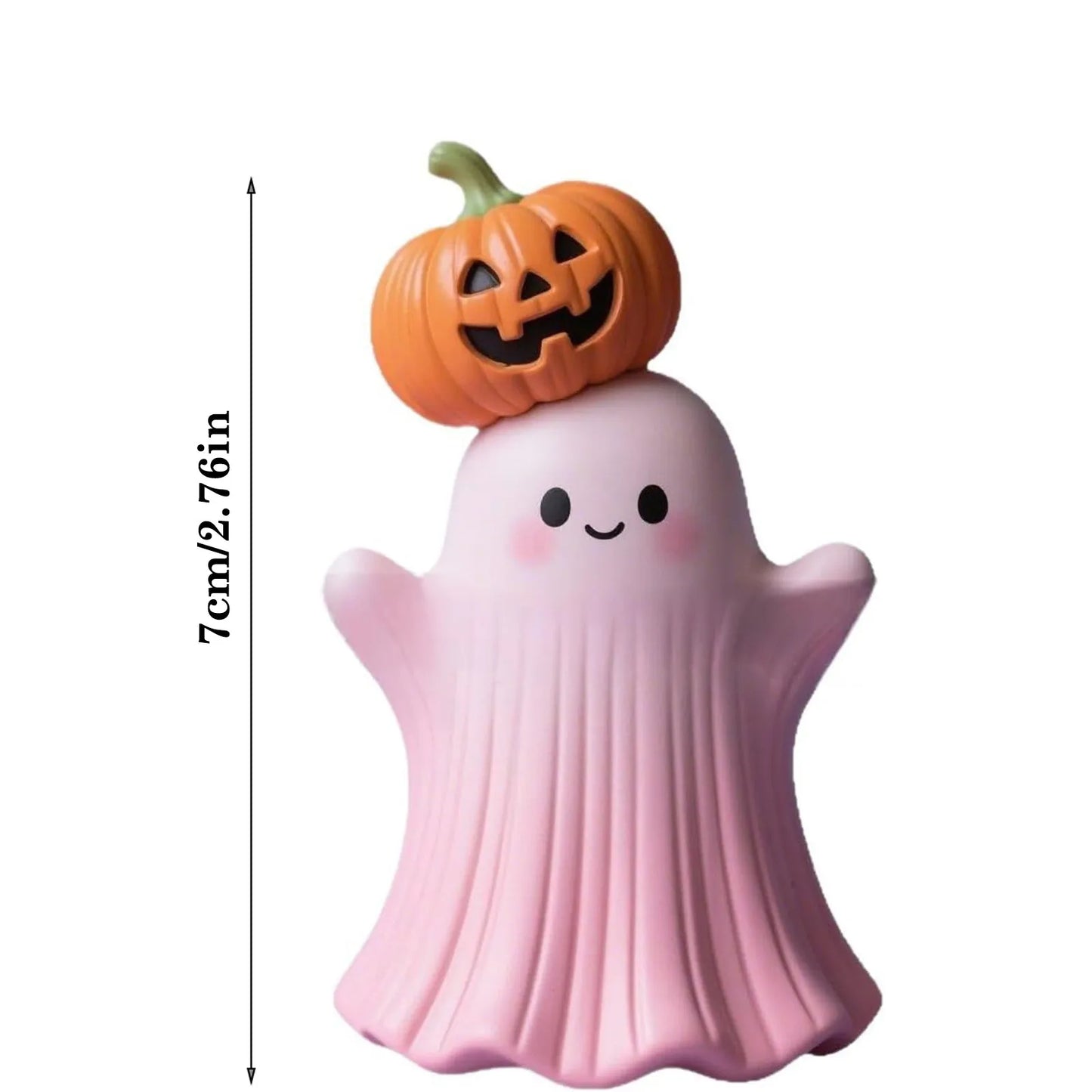 New Halloween Pink Pumpkin Ghost Resin Craft Ornament Cute Three-dimensional Decoration Cute Eye-catching 4