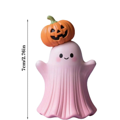 New Halloween Pink Pumpkin Ghost Resin Craft Ornament Cute Three-dimensional Decoration Cute Eye-catching 4