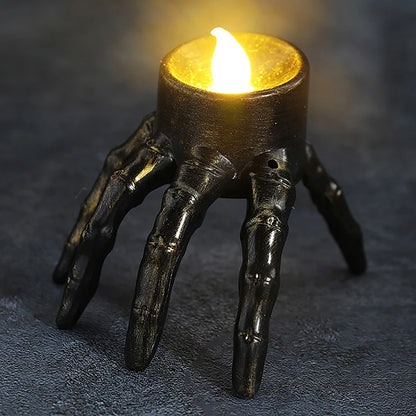 New Halloween Skull Lantern Atmosphere Setting Props Skeleton Foot Night Light Halloween Party Decoration LED Candle Light 2