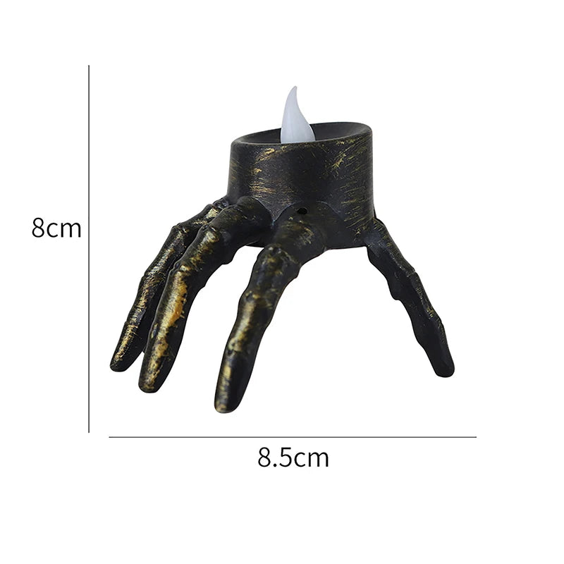 New Halloween Skull Lantern Atmosphere Setting Props Skeleton Foot Night Light Halloween Party Decoration LED Candle Light 6