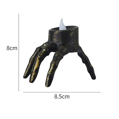 New Halloween Skull Lantern Atmosphere Setting Props Skeleton Foot Night Light Halloween Party Decoration LED Candle Light 6