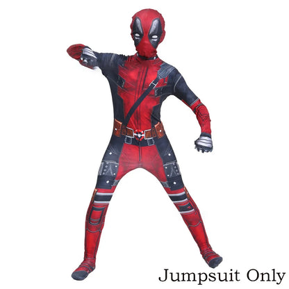 New Movie Character Role Play Costume Superhero Deadpool Costume Mask Sword Bag Suits Halloween Party Cosplay Jumpsuit 3D Style 4
