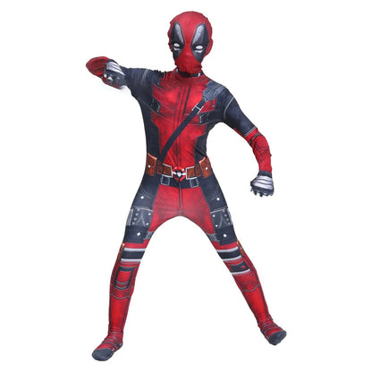 New Movie Character Role Play Costume Superhero Deadpool Costume Mask Sword Bag Suits Halloween Party Cosplay Jumpsuit 3D Style 6