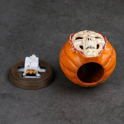 New resin process luminous pumpkin skull Halloween decorative statue, home horror gift   living room decoration 3