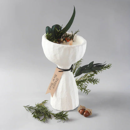 Lumora Cement Candle Holder Stone Textured Nordic Design