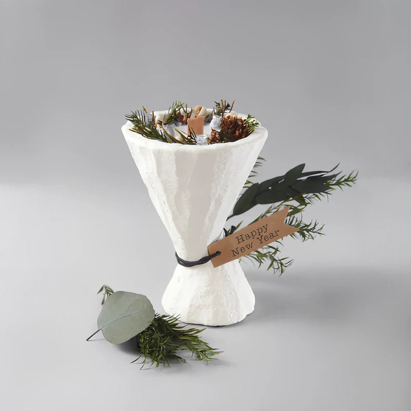 Lumora Cement Candle Holder Stone Textured Nordic Design