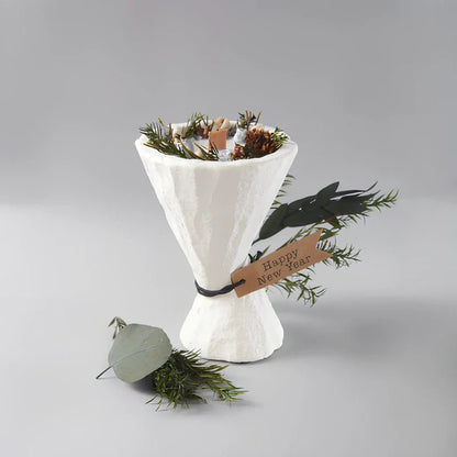 Lumora Cement Candle Holder Stone Textured Nordic Design