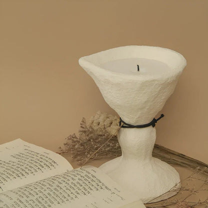 Lumora Cement Candle Holder Stone Textured Nordic Design