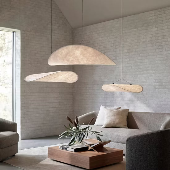 Rayvia Modern Silk Wavy Pendant Light – Luxury Organic Design Handmade
