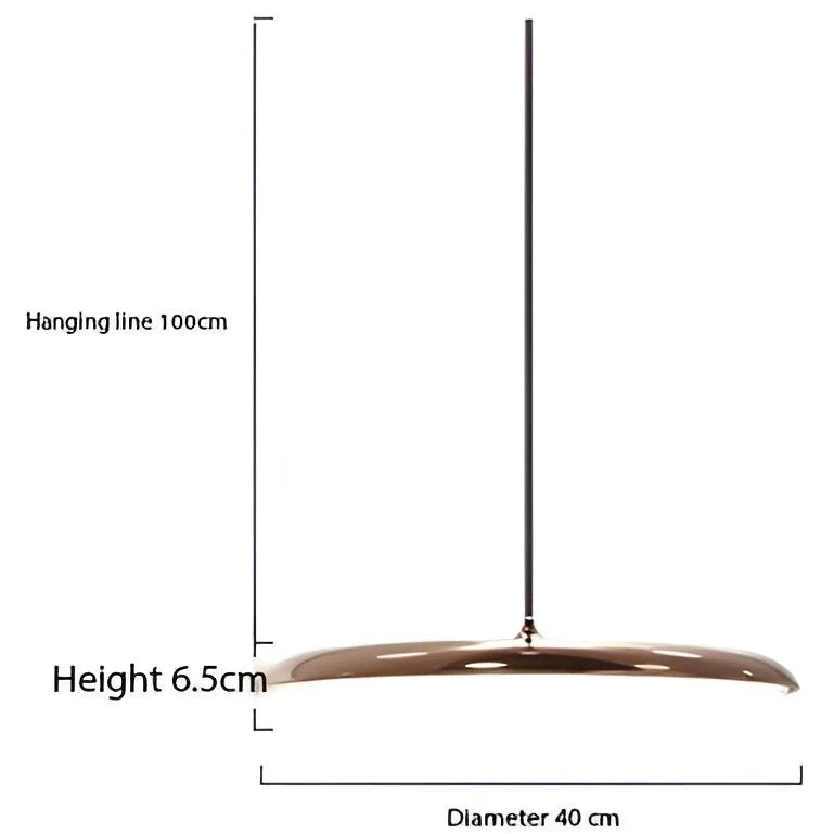 Royallure Modern LED Kitchen Pendant Light - Adjustable Height Flying Saucer Design