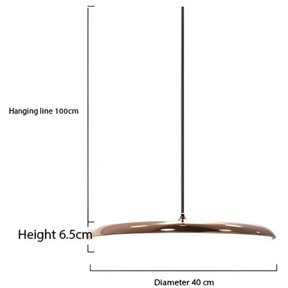 Royallure Modern LED Kitchen Pendant Light - Adjustable Height Flying Saucer Design