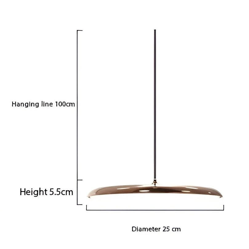 Royallure Modern LED Kitchen Pendant Light - Adjustable Height Flying Saucer Design