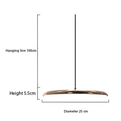Royallure Modern LED Kitchen Pendant Light - Adjustable Height Flying Saucer Design